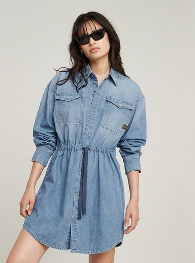 Vestido Relaxed Drawcord Denim